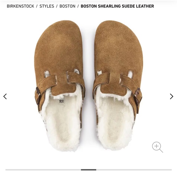 Birkenstock Boston Shearling Suede Leather Mink size 37 6-6,5 NWT - Picture 2 of 7